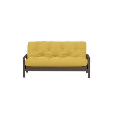 Imagem de Royal Sleep Products Colchão Futon de espuma Futon Factory de 30,5 cm – Tecido sólido mostarda – Tamanho solteiro – Espumas certificadas CertiPUR – Feito nos EUA – (moldura não incluída)