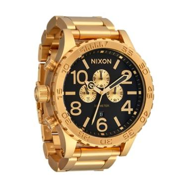Imagem de NIXON 51-30 Chrono A1389-300 Relógio masculino analógico moderno resistente à água (mostrador de 51 mm, pulseira de aço inoxidável de 25 mm), Todo dourado/preto, One Size, Crono 51-30