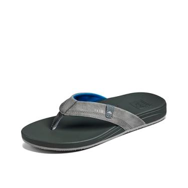 Imagem de Reef Chinelo masculino acolchoado de mola, Cinza/azul, 6