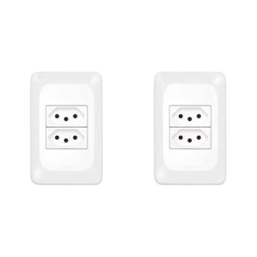 Imagem de Kit C/2 - Pial Conjunto  Pop 4X2 2 Tomada 10A Lgx303 - Pial legrand