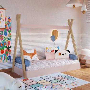 Imagem de Cama Infantil Cabana Itapuã/Rosa - Completa Móveis, Rosa, Unisex
