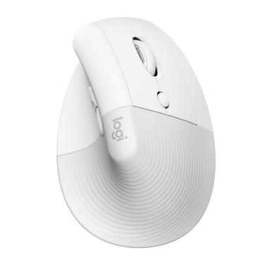 Imagem de Mouse Ergonômico Vertical sem Fio Logitech Lift - 4000 DPI - 6 Botões - Branco - 910-006469-Unissex