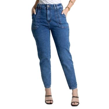 Imagem de Calça Jeans Sawary Mom - 279011 - Azul Médio 40-Feminino
