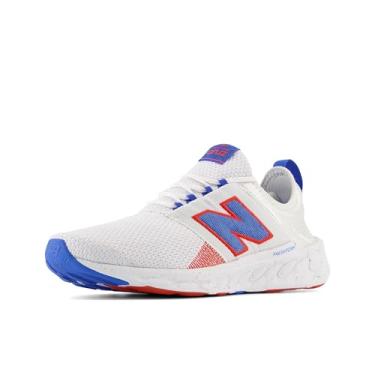 Imagem de New Balance Fresh Foam X Cruz Artisan V3 Tênis de corrida masculino, Branco/Azul Oasis/Neo Flame, 15 Wide