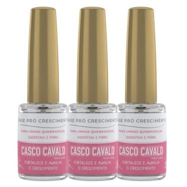 Imagem de Kit 3 Base Pró Crescimento Casco Cavalo 8Ml - Trop Care
