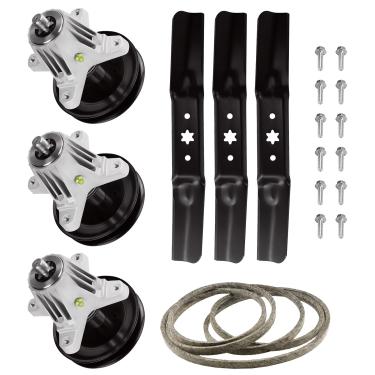 Imagem de ILONPA Kit de reconstrução de deck para MTD Cub Cadet Craftsman 137.2 cm RZT L54KH S54 L54KW ZT S54KH Z6600 618-06978 918-06978 Eixo 942-05056 742-05056 Lâmina 954 Cinto 04329 754-04329