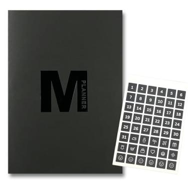 Imagem de Planejador mensal Cimpleasy 2025-2026 - Tamanho A4 grande sem data com adesivos decorativos, encadernado com costura, layout sem data em branco de 18 meses, perfeito para planos personalizados,