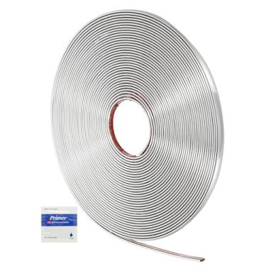 Imagem de HARFINGTON Acabamento de moldagem de descascar e colar 20 m x 1 cm acabamento de parede flexível autoadesivo PVC parede canto lacuna guarnição de vedação para parede teto piso armário azulejo borda