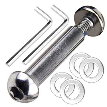 Imagem de OTFAITP M8 8mm x 8.8 Grau Eixo de Aço Carbono Allen Parafuso Conjunto para Frente Traseira 2 3 4 Rodas Stunt Scooter Traço Adolescente/Adulto Kick Scooter-800+lb Capacidade (35mm)