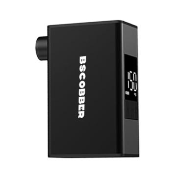 Imagem de Aomiun Mini bomba de bicicleta elétrica para bicicleta 150 PSI compressor de ar portátil para pneu de bicicleta, bomba de ar recarregável com medidor, bomba pequena com válvula Presta e Schrader para