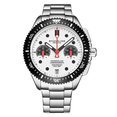 Imagem de Relógio Masculino Stuhrling 4016.2 Quartzo 42mm com Cronógrafo, Prata