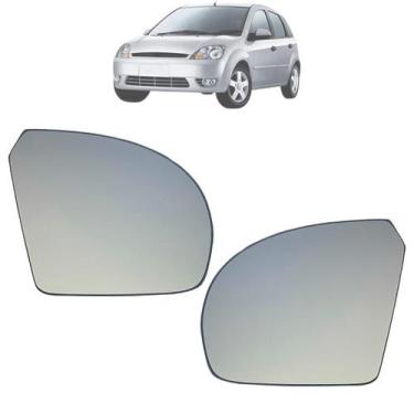 Imagem de 02 Lente + Base Retrovisor Fiesta Amazon 2002 Até 2014 Original - META