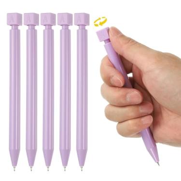 Imagem de PATIKIL 6 canetas esferográficas engraçadas, caneta de escrita interessante de 0,5 mm, canetas pretas de tinta gel, respostas fofas, perguntas, escolha descompressão de rotação ABCD para presente