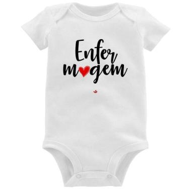 Imagem de Body Bebê Enfermagem por amor - Foca na Moda, Branco, M