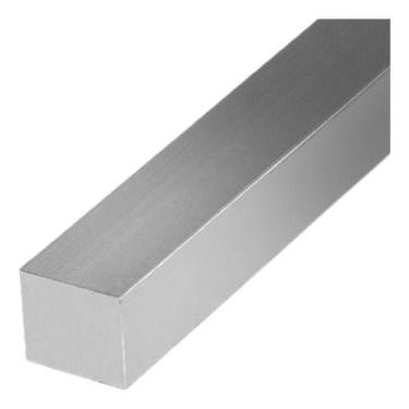Imagem de Tarugo Quadrado Alumínio 1'' = 25,4mm X 1 Metro Barra Maciça - CBA