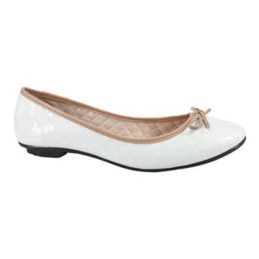 Imagem de Sapatilha Moleca Matelassê Laço Verniz Preto Feminina Conforto 329155,