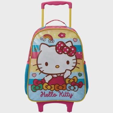 Imagem de Mochila com Rodas 35cm Escolar 14 Hello Kitty Rainbow Xeryus 13531
