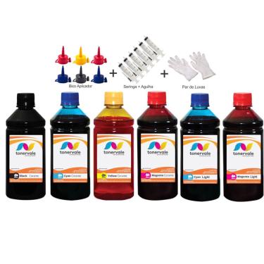Imagem de Kit 6 Tinta Para Epson L800 L810 L850 L805 L1800 de 500ml Platinum
