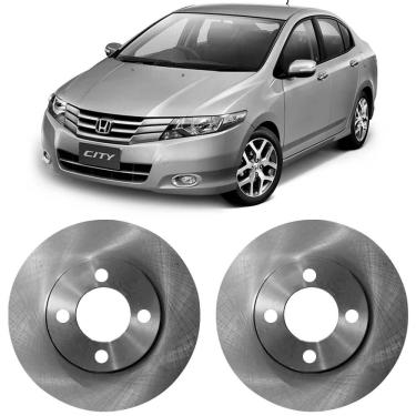 Imagem de Par Disco Freio Honda City 2010 A 2014 Dianteiro Ventilado