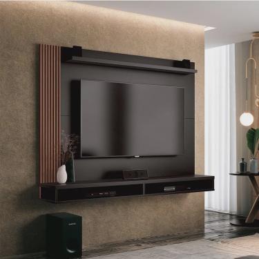 Imagem de Painel Para TV Até 50 Polegadas Dijon Preto Naturale - edn Móveis