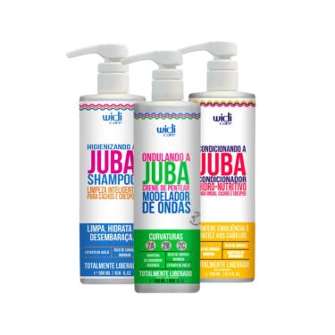 Imagem de Kit de Tratamento Ondulando a Juba WIDIcare para Cabelos Ondulados Shampoo + Condicionador + Creme Pentear 3x500ml