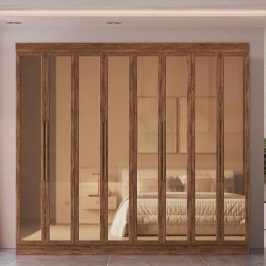 Imagem de Guarda Roupa Casal 100% Mdf Los Angeles 8 Portas Reflecta 4 Gavetas