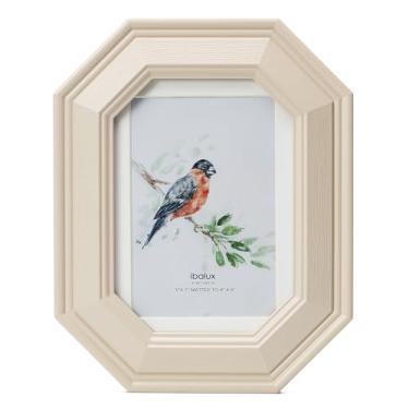 Imagem de ibalux Porta-retrato 12 x 18 cm, feito de madeira de pinheiro com vidro verdadeiro, exiba a imagem 10 x 15 cm com tapete ou 12 x 17 sem tapete, vertical e horizontal para pendurar na parede ou