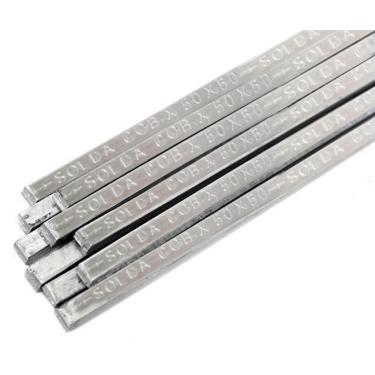 Imagem de Kit Estanho Solda Em Barras Varetas Verga 50x50 Cobix 1kg