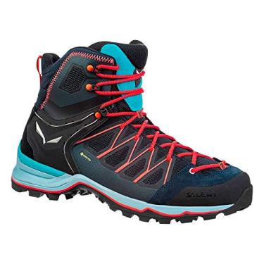 Imagem de Salewa Botas femininas Ws Mountain Trainer Lite Mid Gore-Tex para trekking e caminhada, azul marinho premium, 35