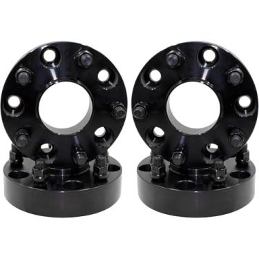 Imagem de Wheel Accessories Parts 4 adaptadores de espaçadores de roda de 3,8 cm 5 em 5,50 | Hub Centric de 77,8 mm | M14 porcas de 1,50 | 5 x 5,50 | Pinos de 14 x 1,50 para Ram 1500 2019 + 1500 Classic