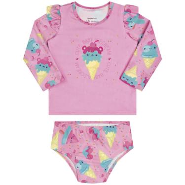 Imagem de Conjunto Biquini Infantil Camiseta Calcinha Kamylus R 53715