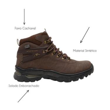 Imagem de Bota Adventure Masculina Chocolate Coturno Boots West Line, 39, Marrom