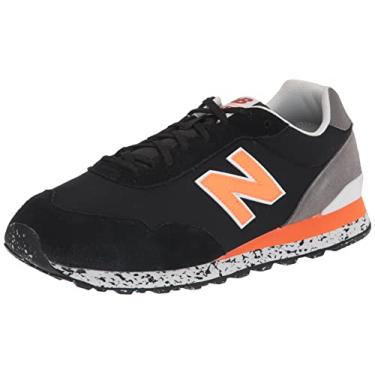 Imagem de New Balance Tênis masculino 515 V3, Preto/laranja vibrante, 11