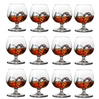 Imagem de Conjunto de 12 copos de uísque, copos de bourbon, copos à moda antiga, taça de vinho de haste curta de 326 g para bebidas espirituosas, vodka, uísque, conhaque, coquetéis (conjunto de 12)