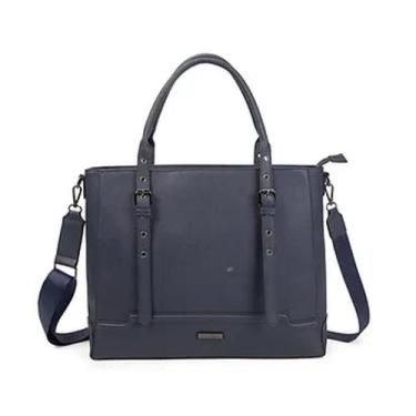 Imagem de Bolsa Feminina Pasta Notebook Executiva Forrada Alça Tiracolo Pu Saffi