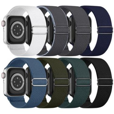 Imagem de Pulseiras Apple Watch Knossen Stretchy Solo Loop, pacote com 8 unidade