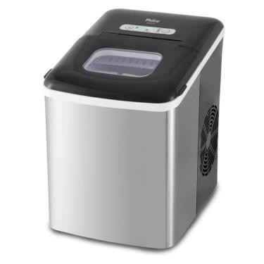 Imagem de Máquina de Gelo Philco PMG01PI 12kg com 2 Tamanhos de Gelo Preto/Inox 127V
