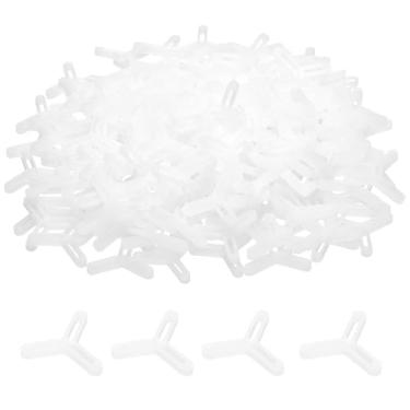 Imagem de HARFINGTON 100 peças espaçadores de azulejo 4 mm plástico rígido tipo Y instalação espaçador de cerâmica clipes de espaçamento para chão de parede