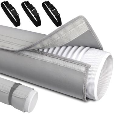 Imagem de Capa de mangueira de ar condicionado portátil, mangueira CA portátil com isolamento de duto de ventilação para mangueira CA para mangueiras de exaustão CA de 12,7 cm e 15 cm de diâmetro para redução