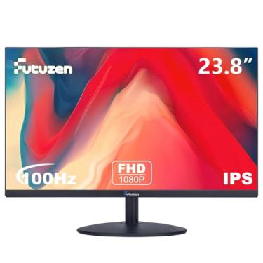 Imagem de Futuzen Monitor De Jogos De 24 Polegadas, Monitor De Pc Ips Fhd 1080P, Taxa De Atualização De 100 Hz, Monitores De Computador Com Baixa Luz Azul, Tela Antirreflexo, Montável Em Parede, Portas D-Sub