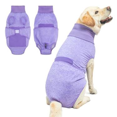 Imagem de BEAUTYZOO Terno de recuperação para cães, traje de cirurgia para cães para castrar fêmea, macacão de recuperação cirúrgica para cães, macaquinho castrado para cães, macacão pós-cirurgia, Cone of Shame