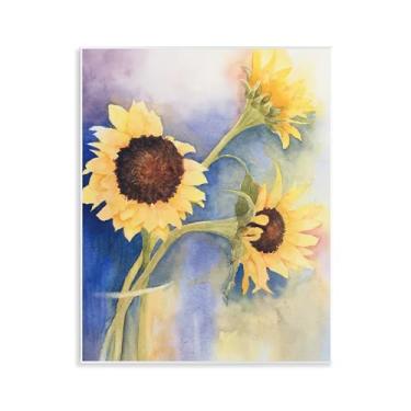 Imagem de Stupell Industries Arte de placa de parede de trio de girassol em vaso, design por Stephanie Fielden, 28 x 35 cm