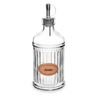 Imagem de Galheteiro Garraga Vidro com Bico Dosador Inox Grosso Porta Azeite 500