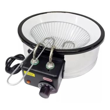 Imagem de Fritadeira Elétrica Industrial Tacho Esmaltado Redondo 3 Litros 1500 Watts com Termóstato (110V)