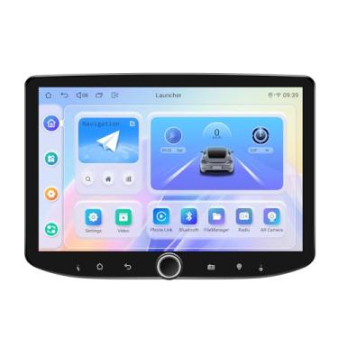 Imagem de Joying Rádio Android 13 Double Din com Carplay e Android Auto, rádio veicular de 10,1 polegadas, navegação GPS, 8 GB + 128 GB, unidade principal com Bluetooth, botão de volume, link espelhado, rádio