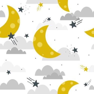 Imagem de Papel De Parede Autocolante Baby No Mundo Da Lua 3,00m - Inove Papéis 