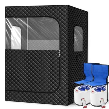 Imagem de Sauna a vapor portátil Tehanld para 2 pessoas com 2 vaporizadores e ca
