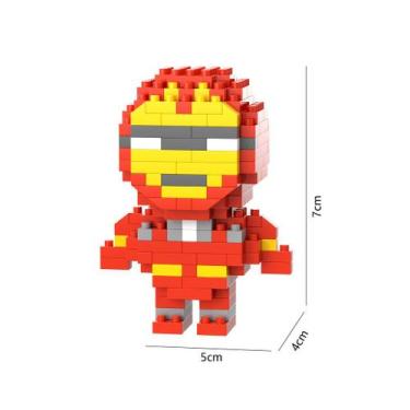 Imagem de Brinquedo Blocos de Montar Infantil Brinquedo Educativo Animais De Bri