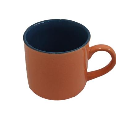 Imagem de Xicara para café em cerâmica 90ml Laranja/Azul retrô