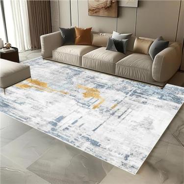 Imagem de Tapete decorativo abstrato estilo nórdico para sala de estar, flanela macia, decoração de quarto, tapete de cor clara para sala de estar, sofá (capacho de porta de 60x90 cm/flanela - 12)